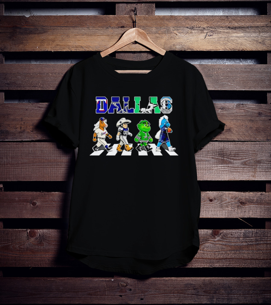 Dallas Rangers Cowboys Stars Mavericks Road Crossing T-Shirt