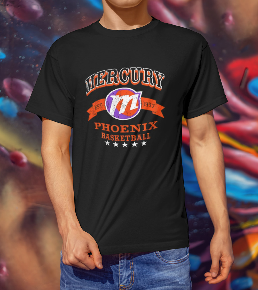Phoenix Mercury Est 1997 Basketball Distressed T-Shirt