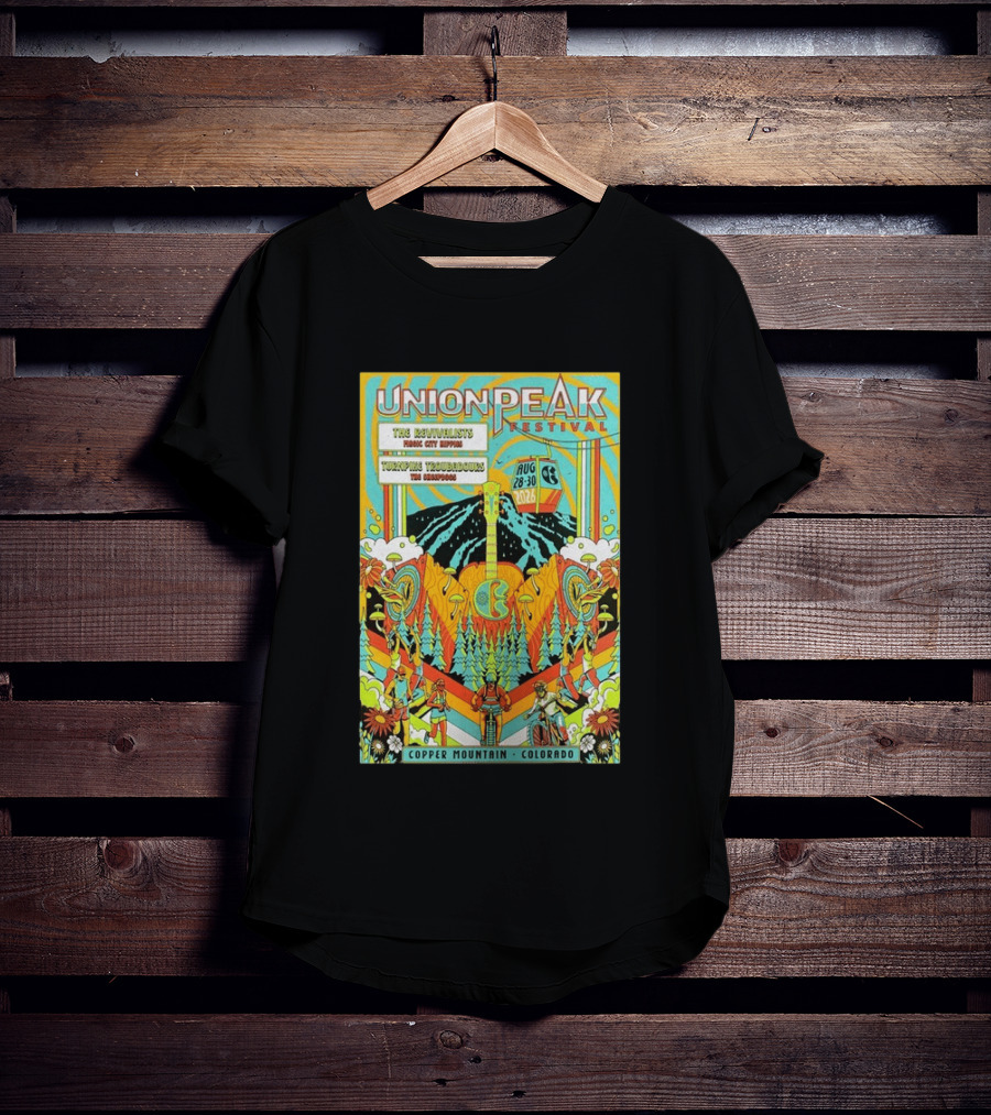 Union Peak Festival 2026 Copper Mountain Colorado Aug 28 30 Featuring The Revivalists Turbo Tweed Troubadours The Disco Biscuits T-Shirt