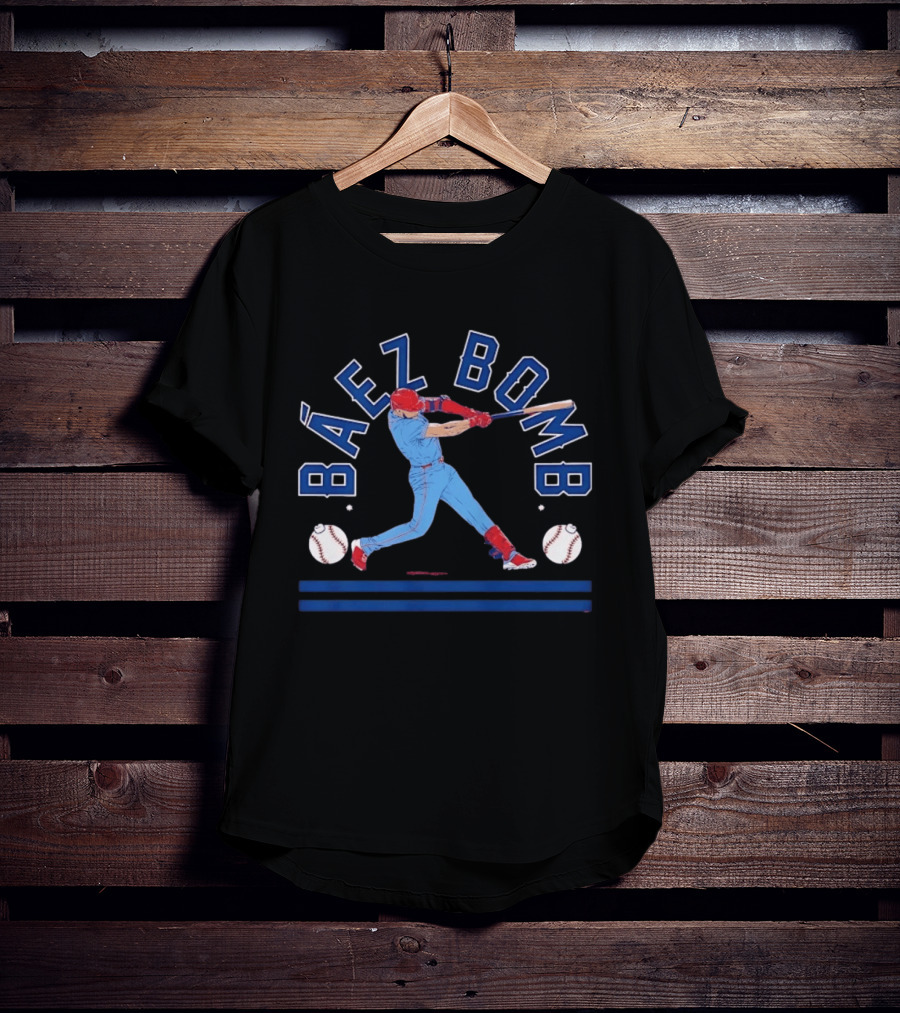 Javier Baez Baez Bomb MLB Baseball Chicago Cubs Batter T-Shirt