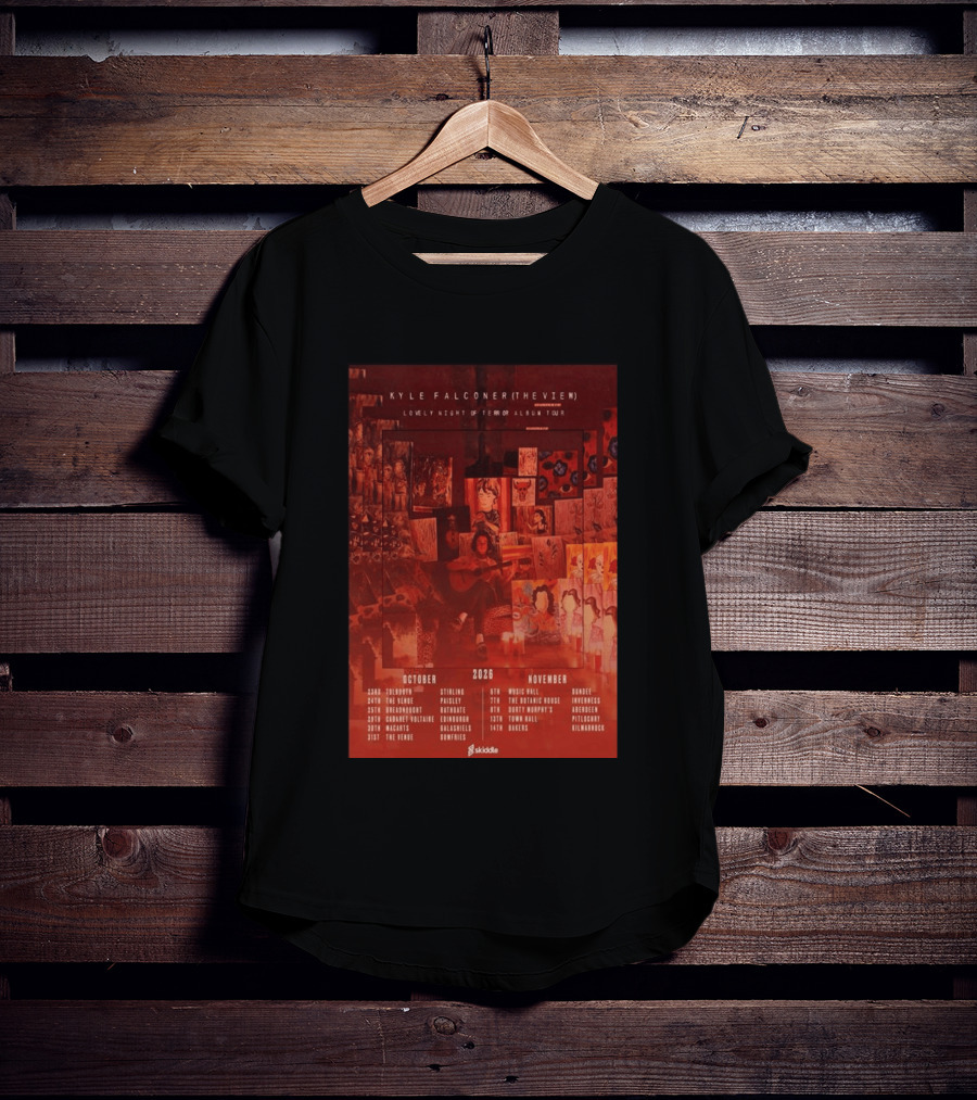 Kyle Falconer The View Lovely Night Of Terror Album Tour 2026 October November Scotland Dates T-Shirt