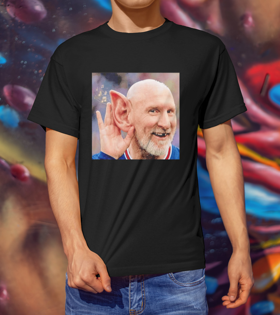 Lionel Messi Elf Meme Pessi Big Ear Music Notes Bald Man T-Shirt