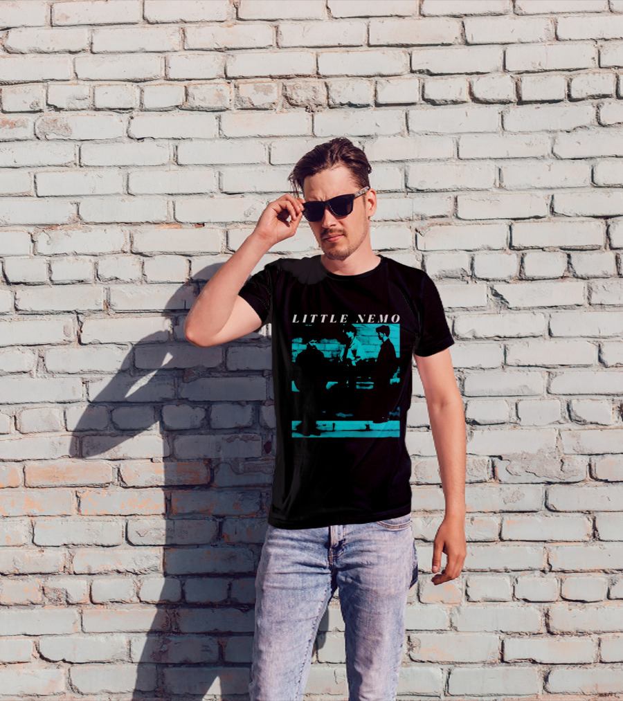 Little Nemo Post Punk Alternative Rock Band Aqua Blue Distressed T-Shirt