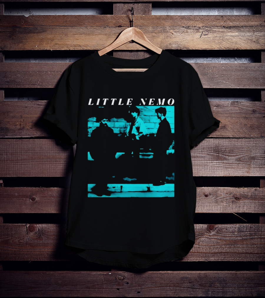 Little Nemo Post Punk Alternative Rock Band Aqua Blue Distressed T-Shirt