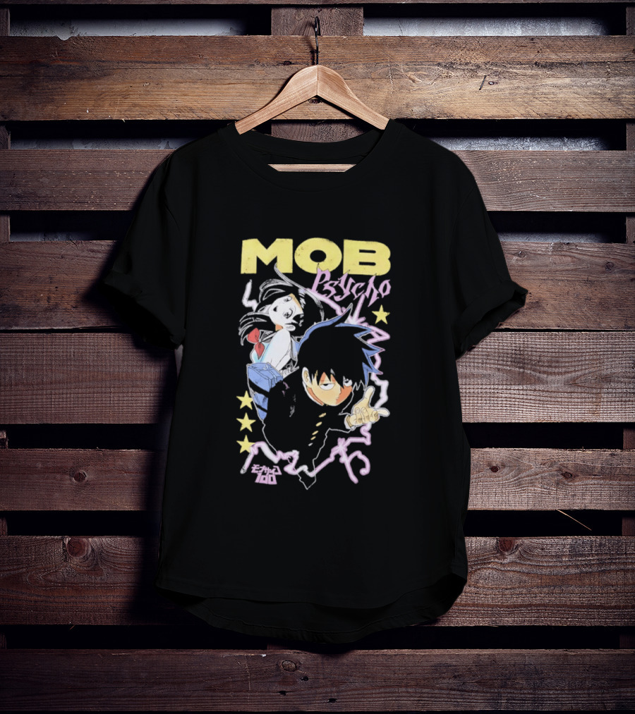 Mob Psycho 100 Anime Shigeo Kageyama Distressed T-Shirt