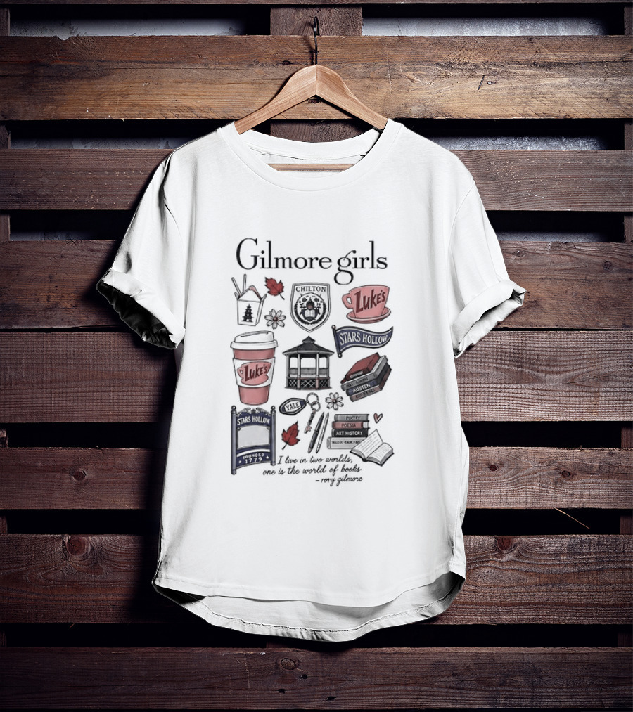 Gilmore Girls Chilton Luke's Stars Hollow Yale Rory Quote Illustrations T-Shirt