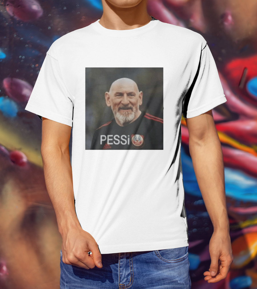 Pessi Clown Meme With AC Milan Jersey Featuring Bald Elderly Man T-Shirt