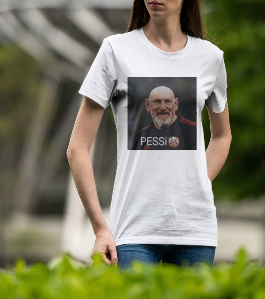 Pessi Clown Meme With AC Milan Jersey Featuring Bald Elderly Man T-Shirt