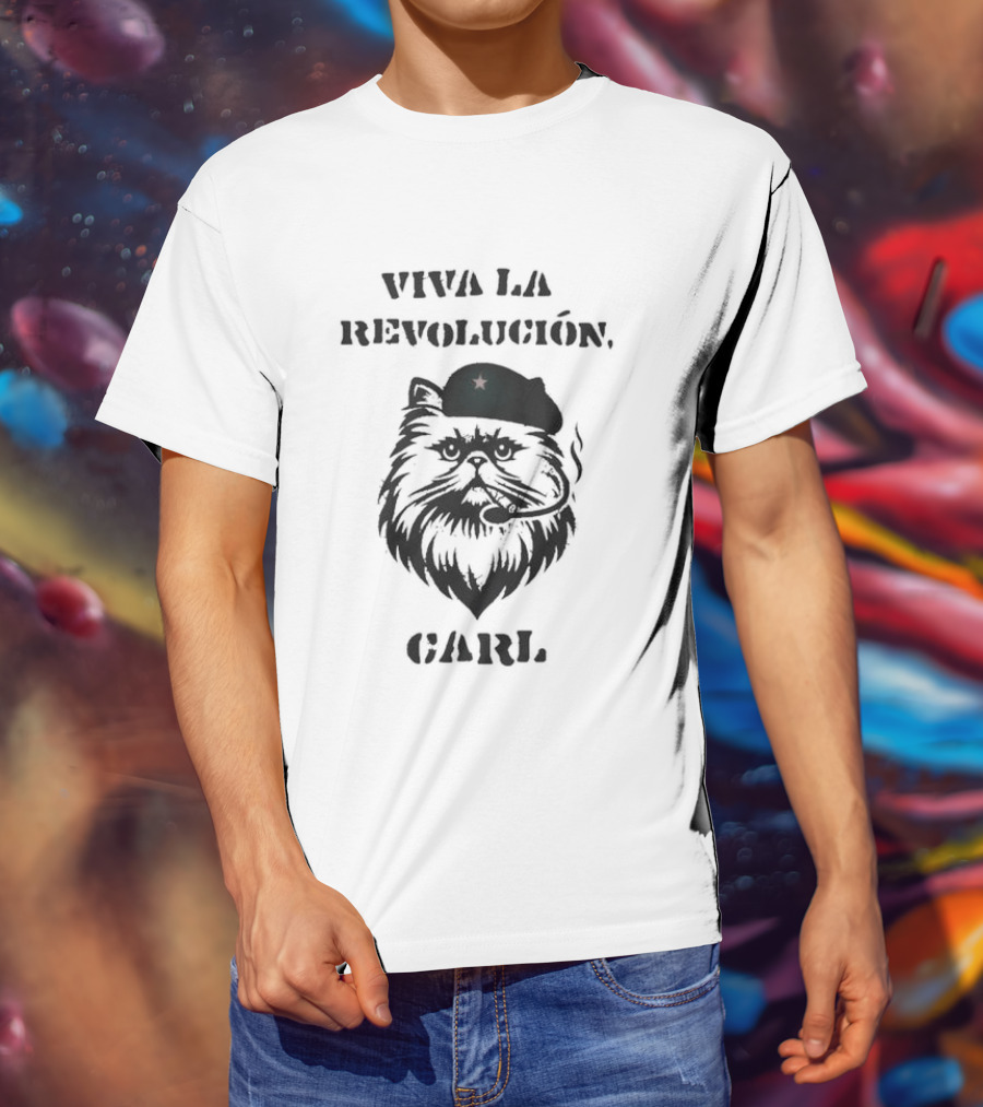 Viva La Revolución Carl Beret Cat T-Shirt