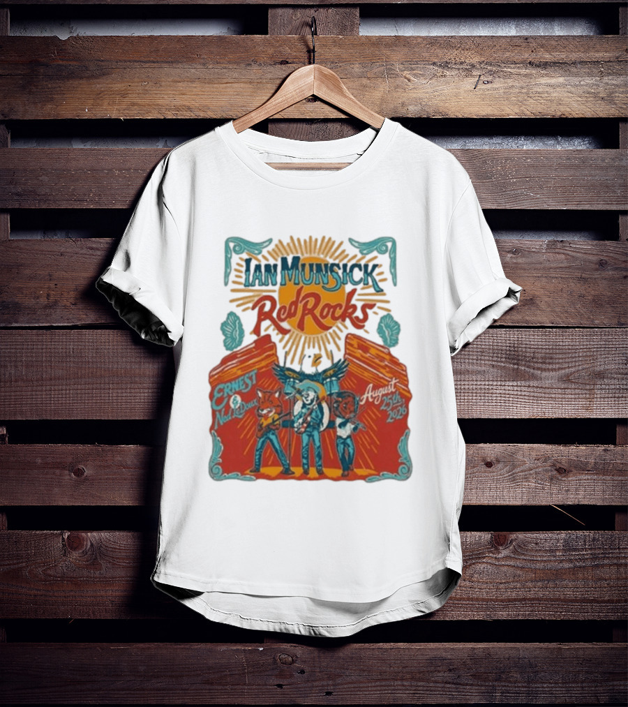 Ian Munsick Red Rocks August 25th 2026 Ernest Ned LeDoux T-Shirt