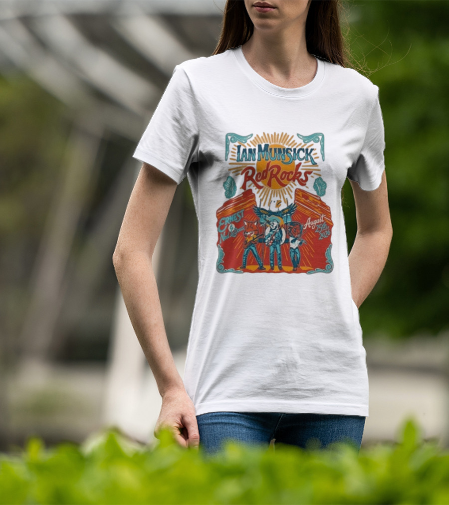 Ian Munsick Red Rocks August 25th 2026 Ernest Ned LeDoux T-Shirt