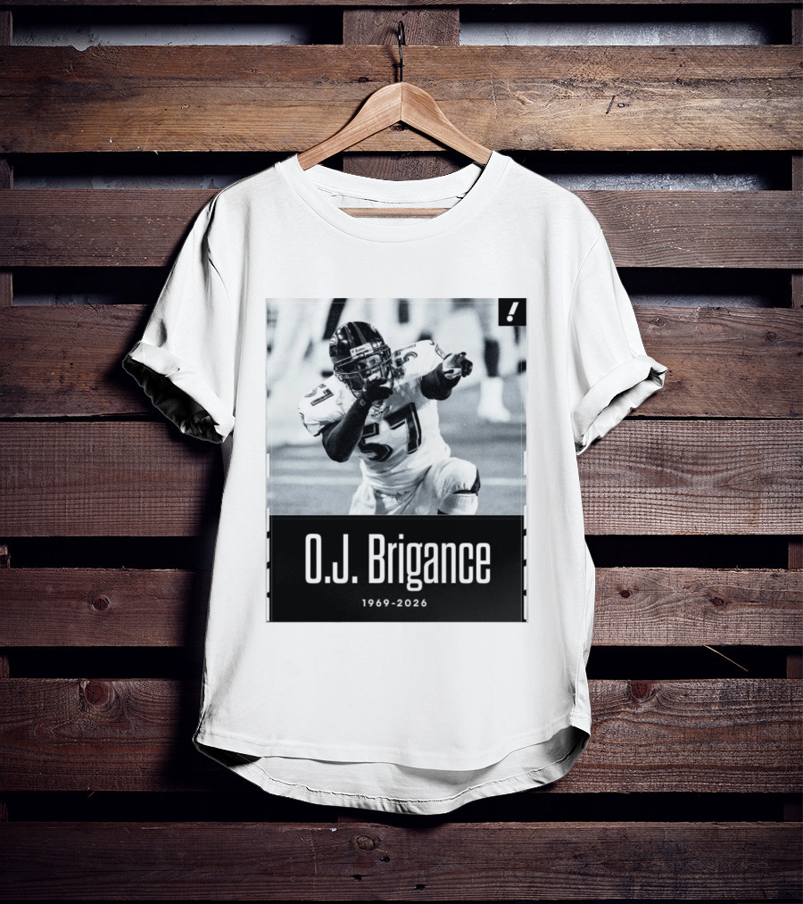 O.J. Brigance 1969 2026 Football Player Memoriam T-Shirt