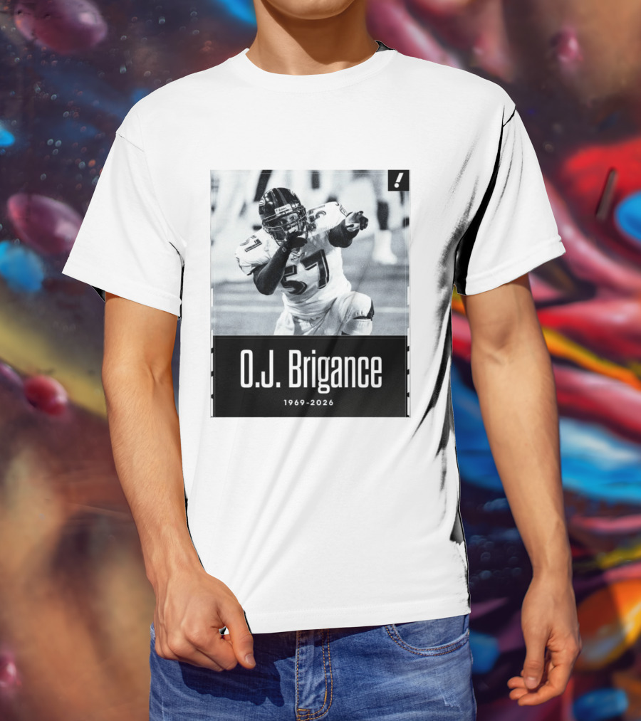 O.J. Brigance 1969 2026 Football Player Memoriam T-Shirt