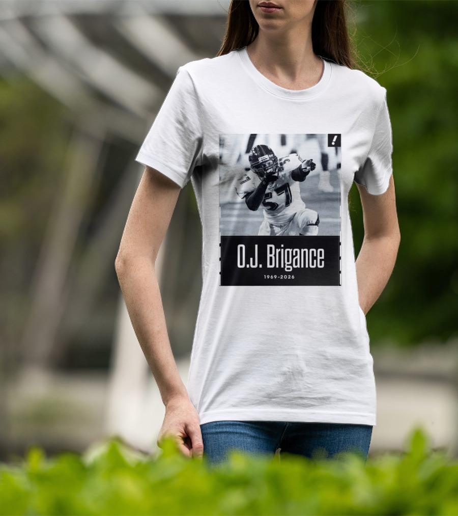 O.J. Brigance 1969 2026 Football Player Memoriam T-Shirt