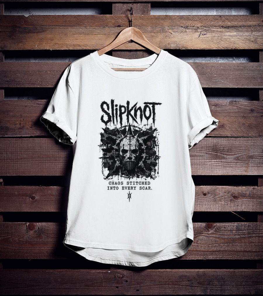 Slipknot Chaos Stitched Into Every Scar Grunge Mask T-Shirt