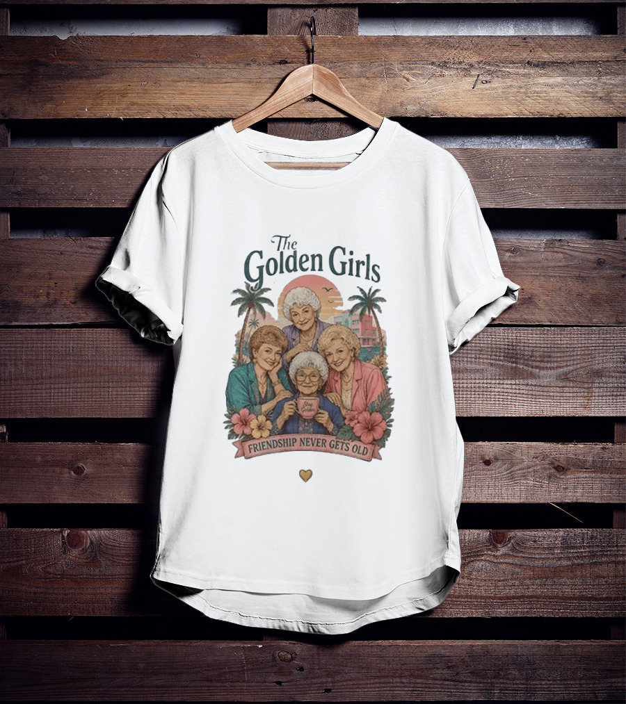 The Golden Girls Friendship Never Gets Old Thank You For Being A Friend Tropical Scene T-Shirt