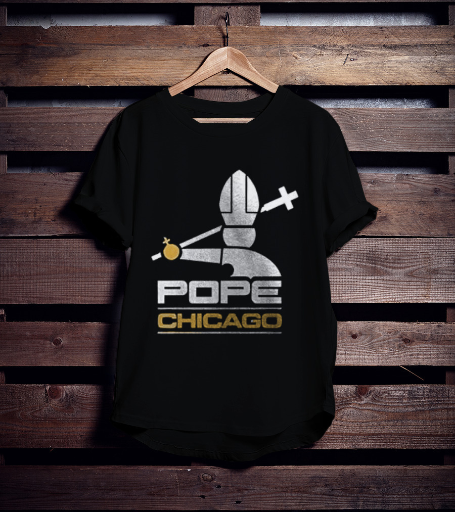 Chicago White Sox Pope Chicago Silver Cross Baseball T-Shirt
