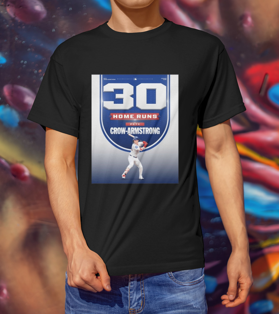 30 Home Runs Pete Crow Armstrong Chicago Cubs T-Shirt