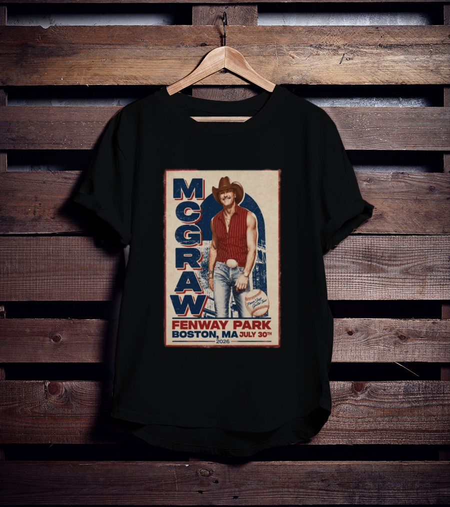 Tim McGraw Fenway Park Boston July 30 2026 Event T-Shirt