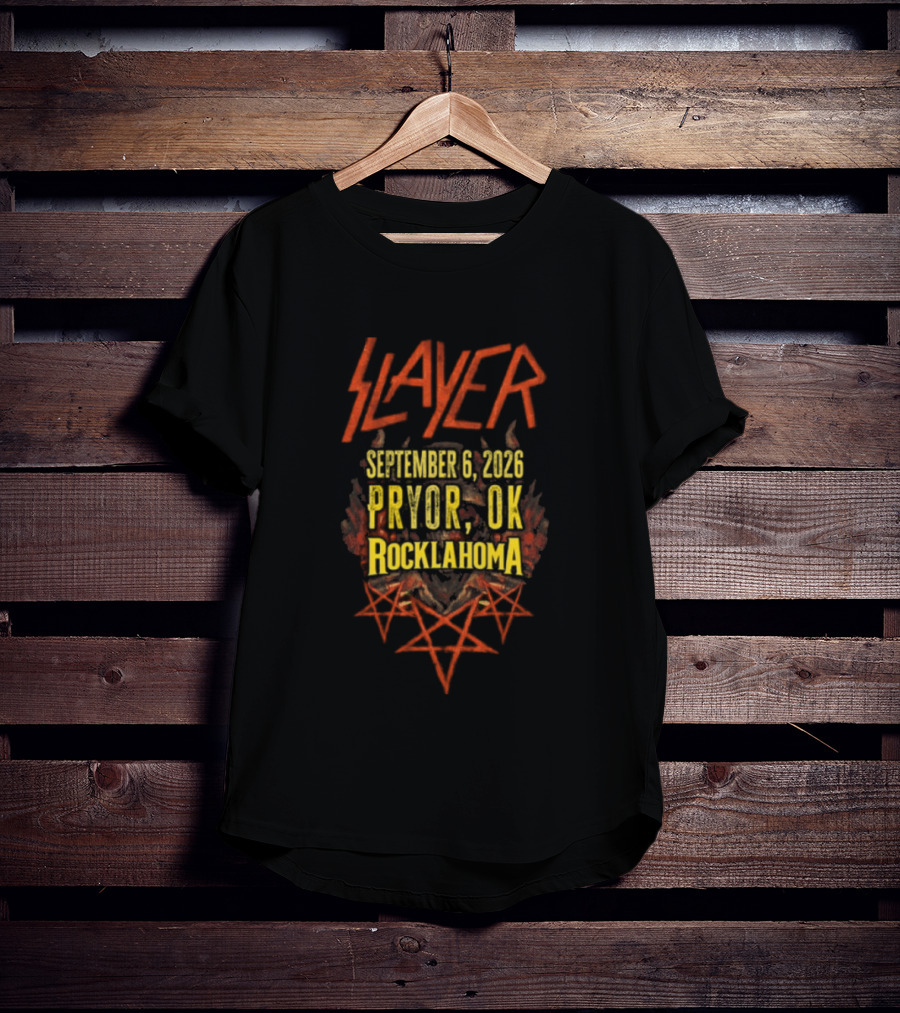 Slayer September 6 2026 Pryor OK Rocklahoma T-Shirt