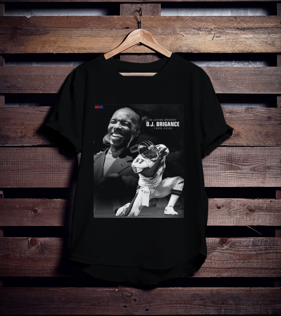 All22 O.J. Brigance In Loving Memory 1969 2026 Football Number 57 T-Shirt