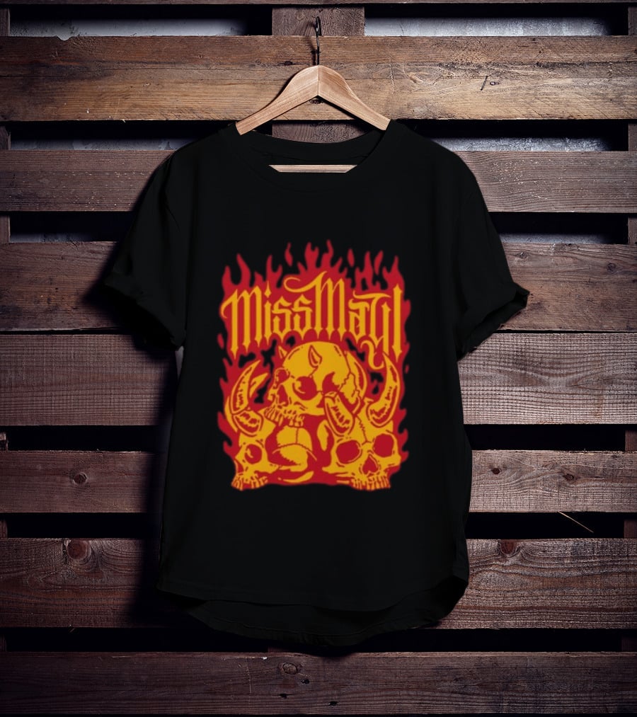 Solid State Records Miss May I Skull Flames No Place For Me Black T-Shirt
