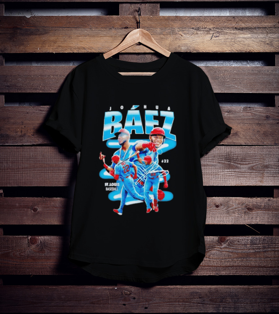 Joshua Baez St Louis Baseball No 22 Blue MLB Athletics T-Shirt