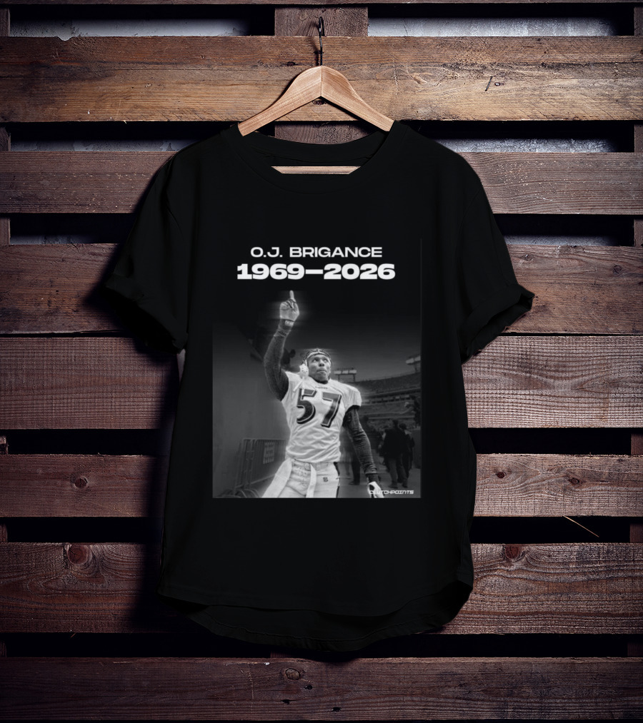O.J. Brigance 1969 2026 Ravens Linebacker Legacy T-Shirt