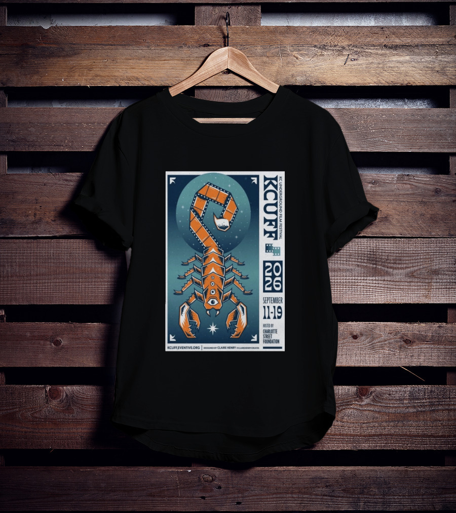 KC Underground Film Festival 2026 Scorpion September 11 19 Charlotte Street Foundation T-Shirt