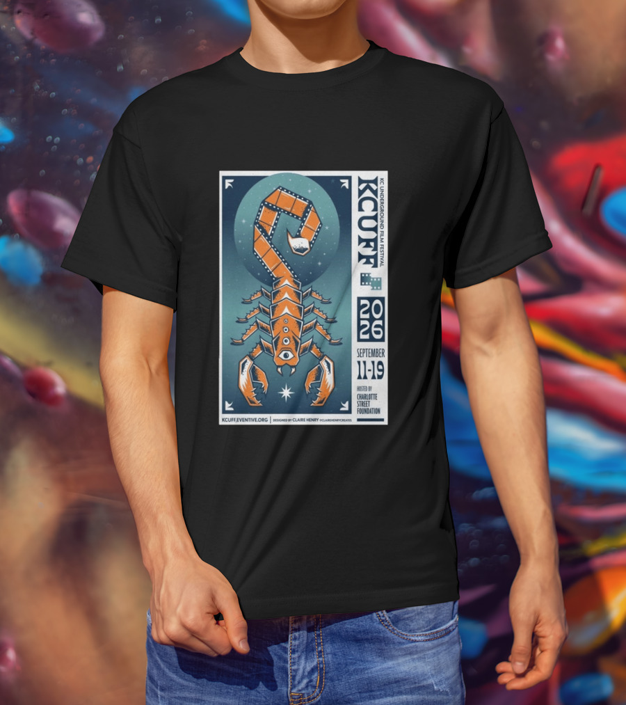 KC Underground Film Festival 2026 Scorpion September 11 19 Charlotte Street Foundation T-Shirt