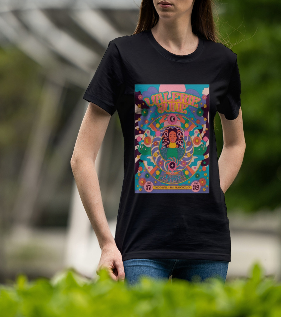 Valerie June With Samantha Diaz August 17 18 2026 The Chapel San Francisco CA T-Shirt