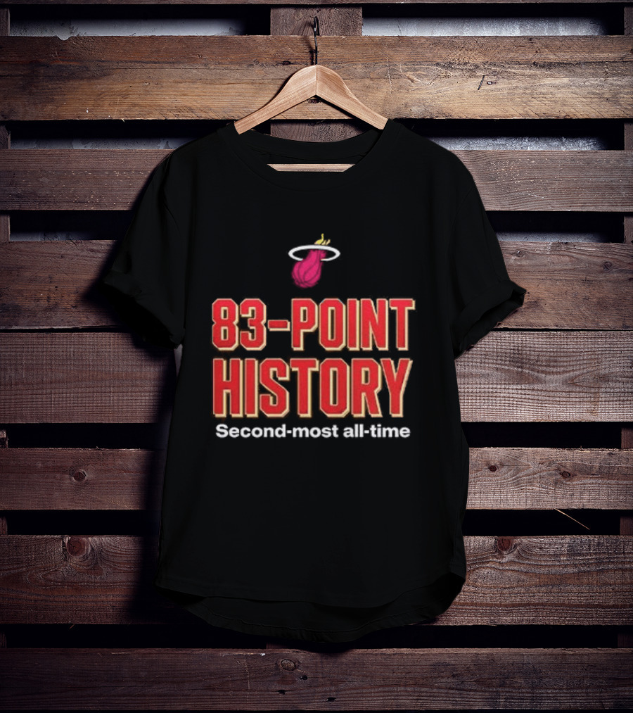Miami Heat Bam Adebayo 83 Point History Second Most All Time T-Shirt
