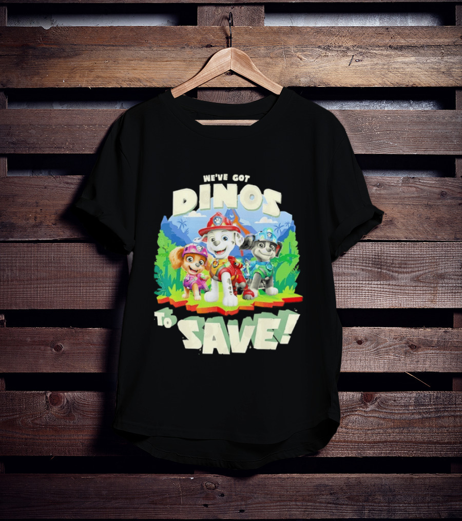 Paw Patrol We've Got Dinos To Save Marshall Adventure With Dinosaurs T-Shirt
