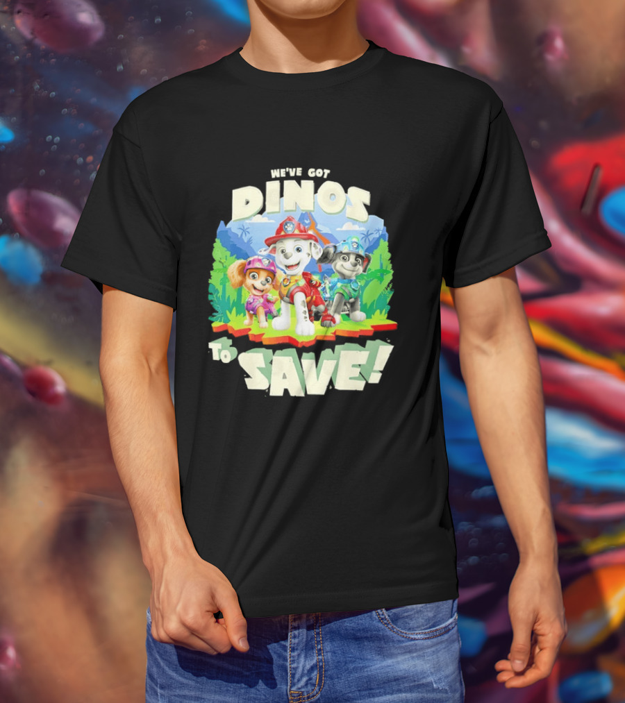 Paw Patrol We've Got Dinos To Save Marshall Adventure With Dinosaurs T-Shirt