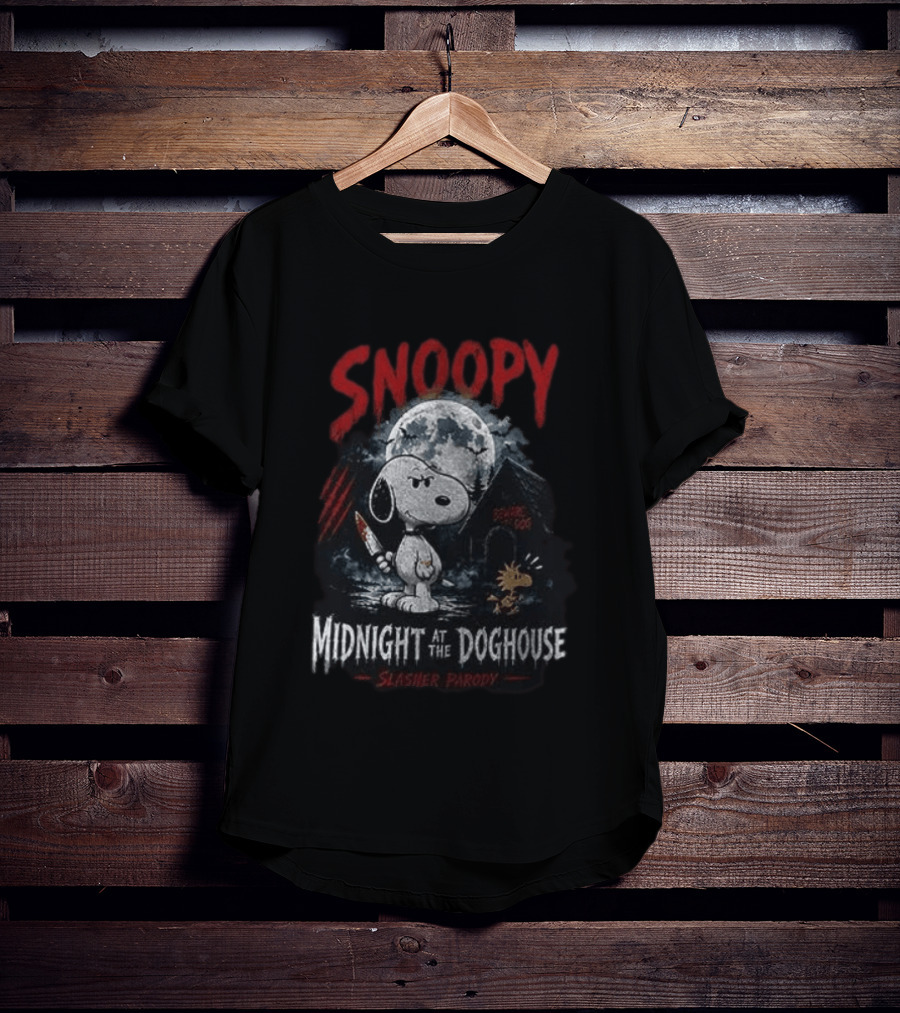 Snoopy Midnight At The Doghouse Slasher T-Shirt