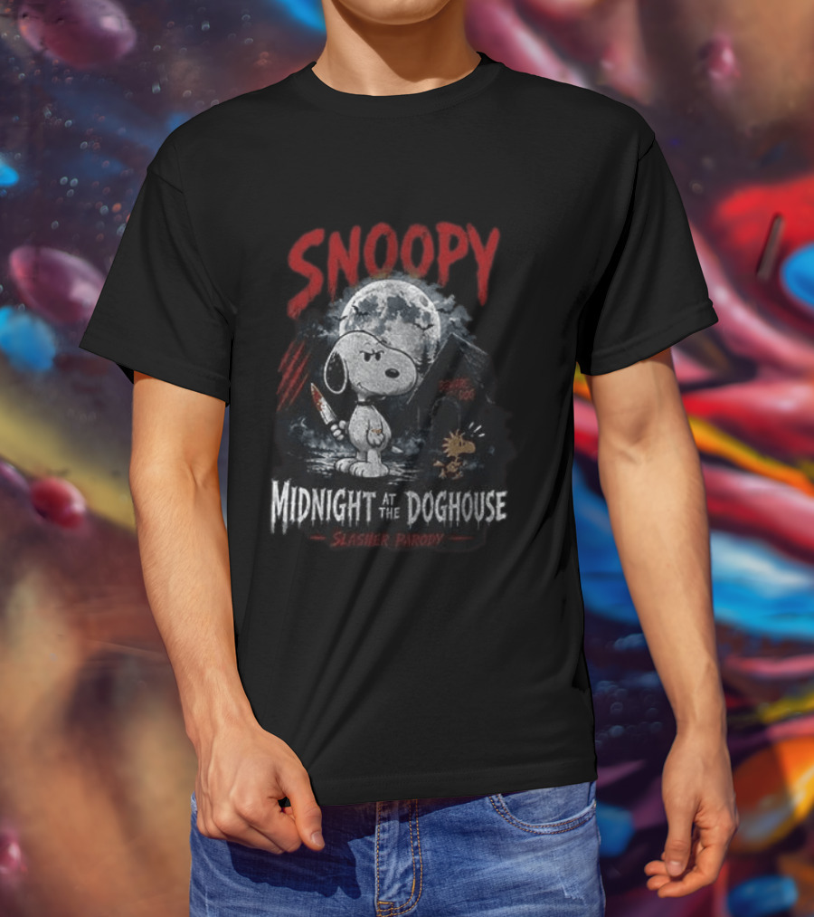 Snoopy Midnight At The Doghouse Slasher T-Shirt