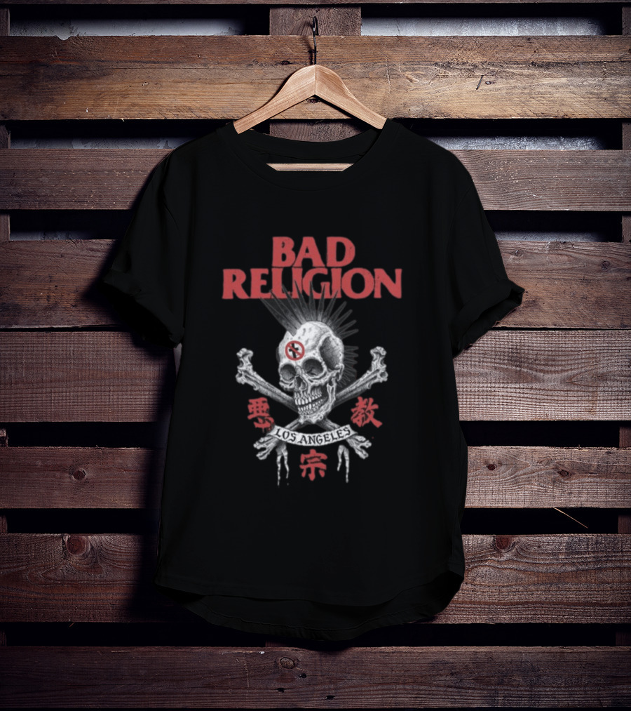 Bad Religion Los Angeles Tokyo Hiro Skull Crossbones T-Shirt