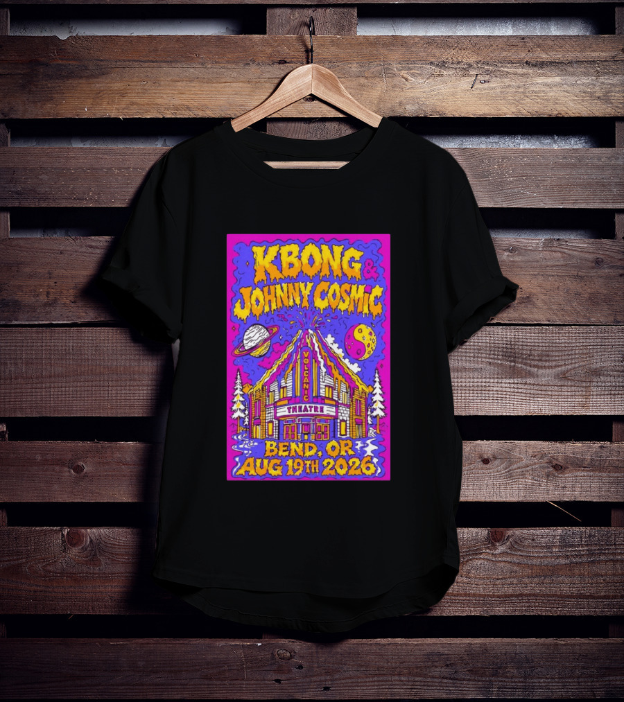 KBong Johnny Cosmic Bend OR August 19th 2026 Volcanic Theatre Concert T-Shirt