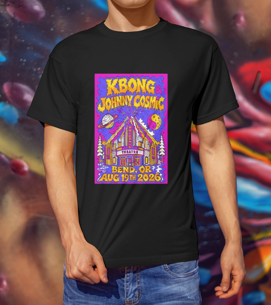 KBong Johnny Cosmic Bend OR August 19th 2026 Volcanic Theatre Concert T-Shirt