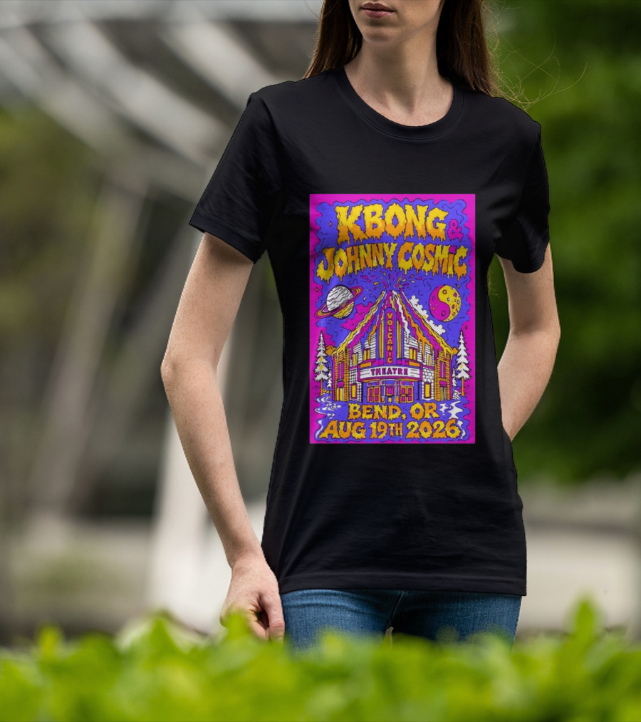 KBong Johnny Cosmic Bend OR August 19th 2026 Volcanic Theatre Concert T-Shirt