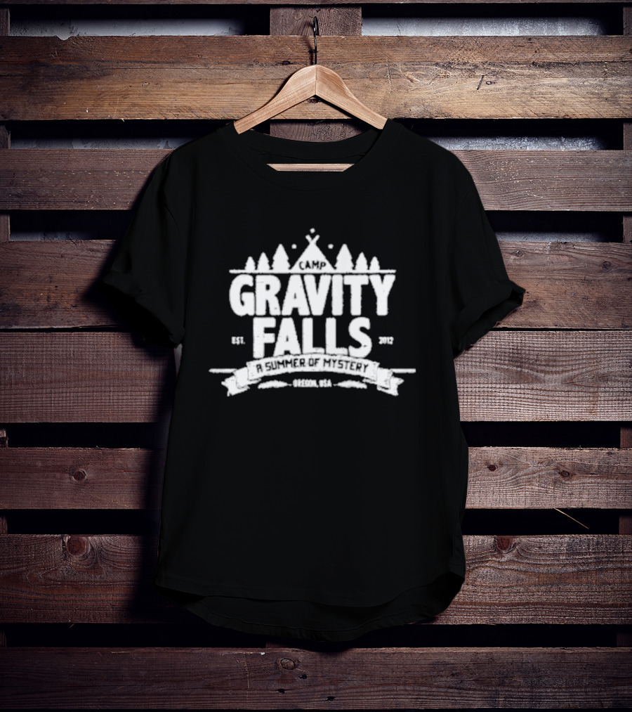 Camp Gravity Falls A Summer Of Mystery Drecon USA Est. 2012 T-Shirt