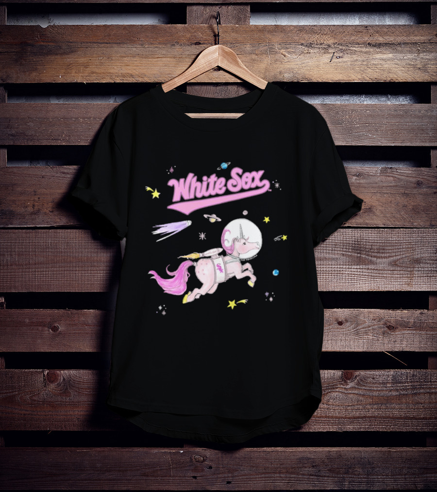 Chicago White Sox Tiny Turnip Youth Space Unicorn Galaxy Adventure T-Shirt