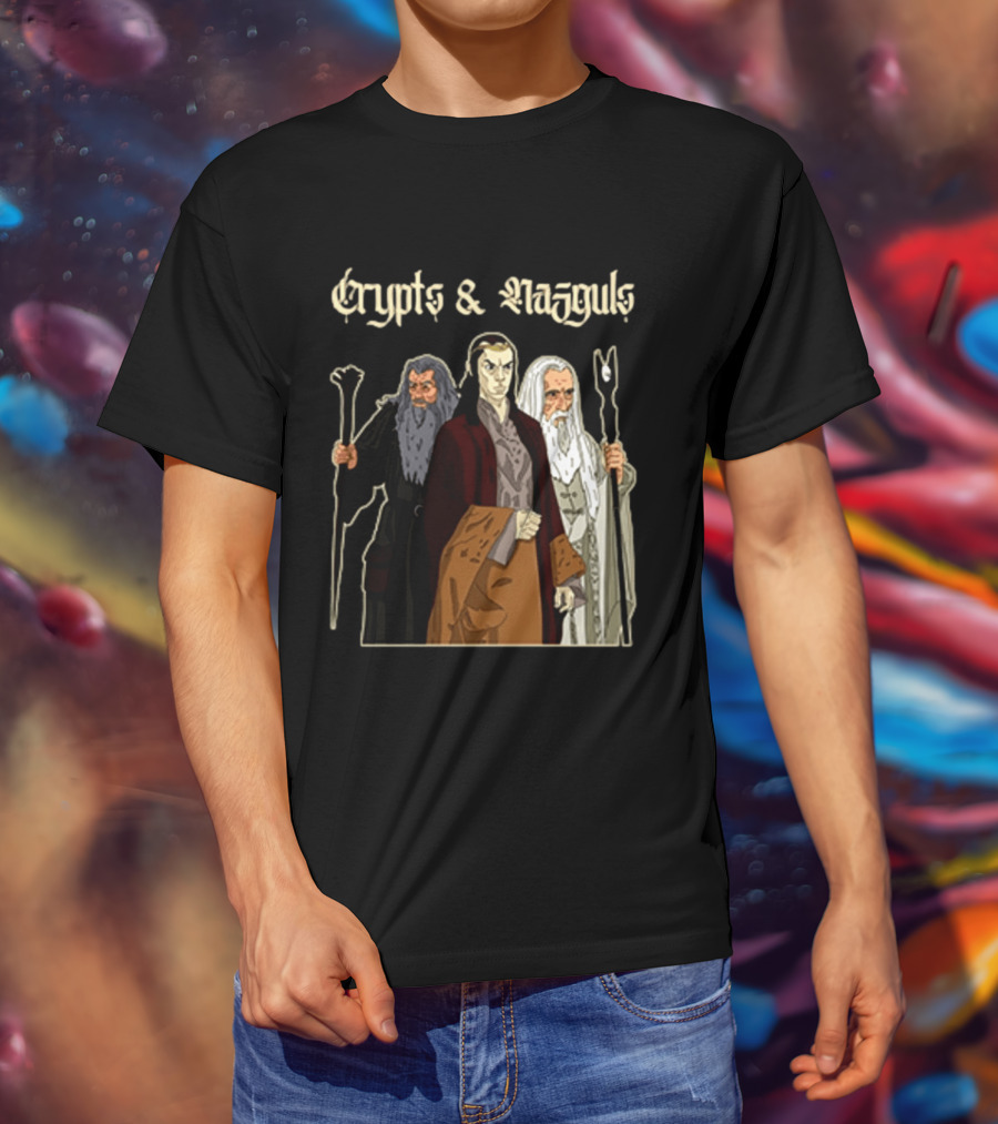 Crypts & Nazgûls Wizards Of The Rings Characters T-Shirt