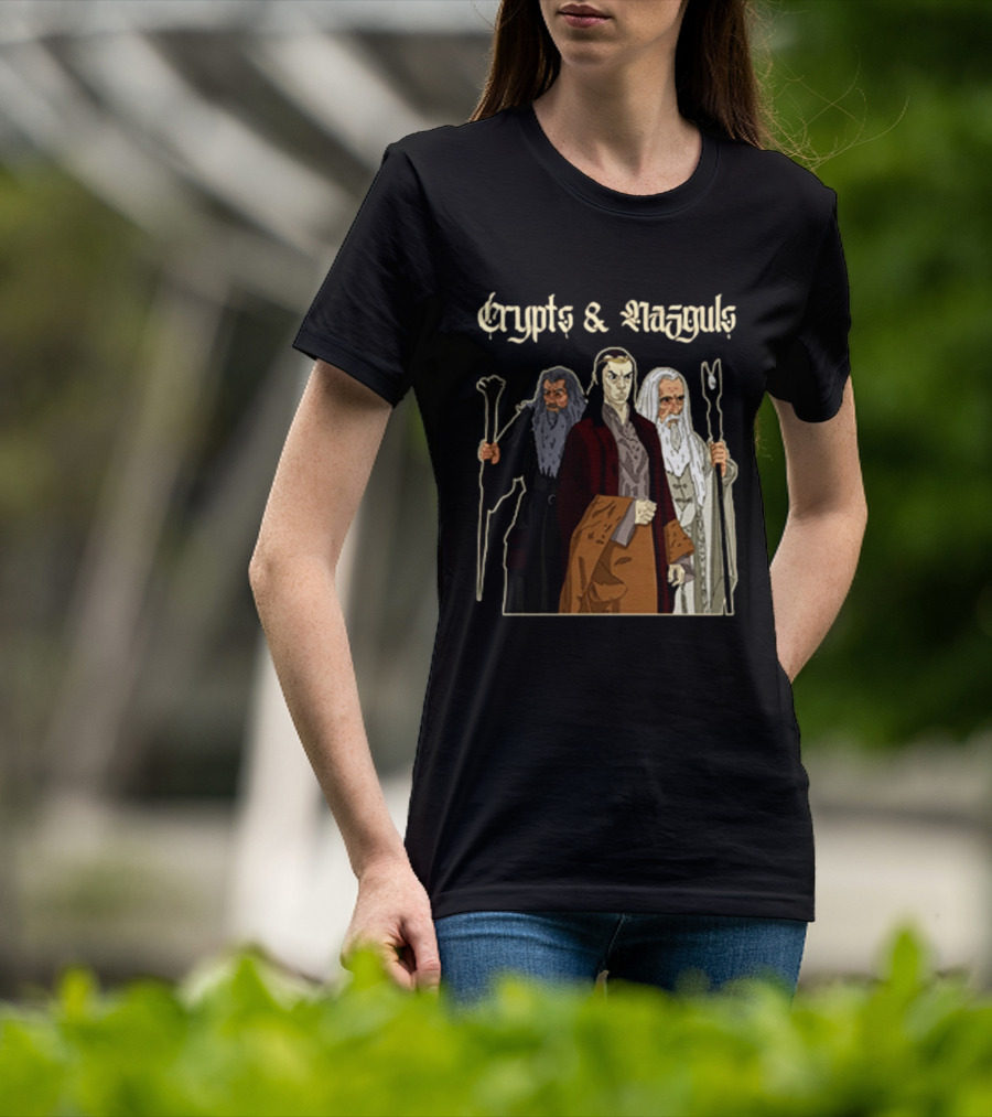 Crypts & Nazgûls Wizards Of The Rings Characters T-Shirt