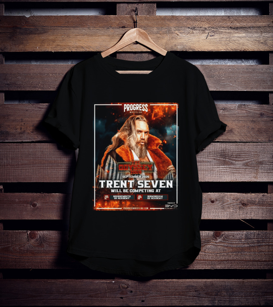 Progress Wrestling Odyssey Tour September 2026 Trent Seven Bournemouth Birmingham O2 Academy T-Shirt