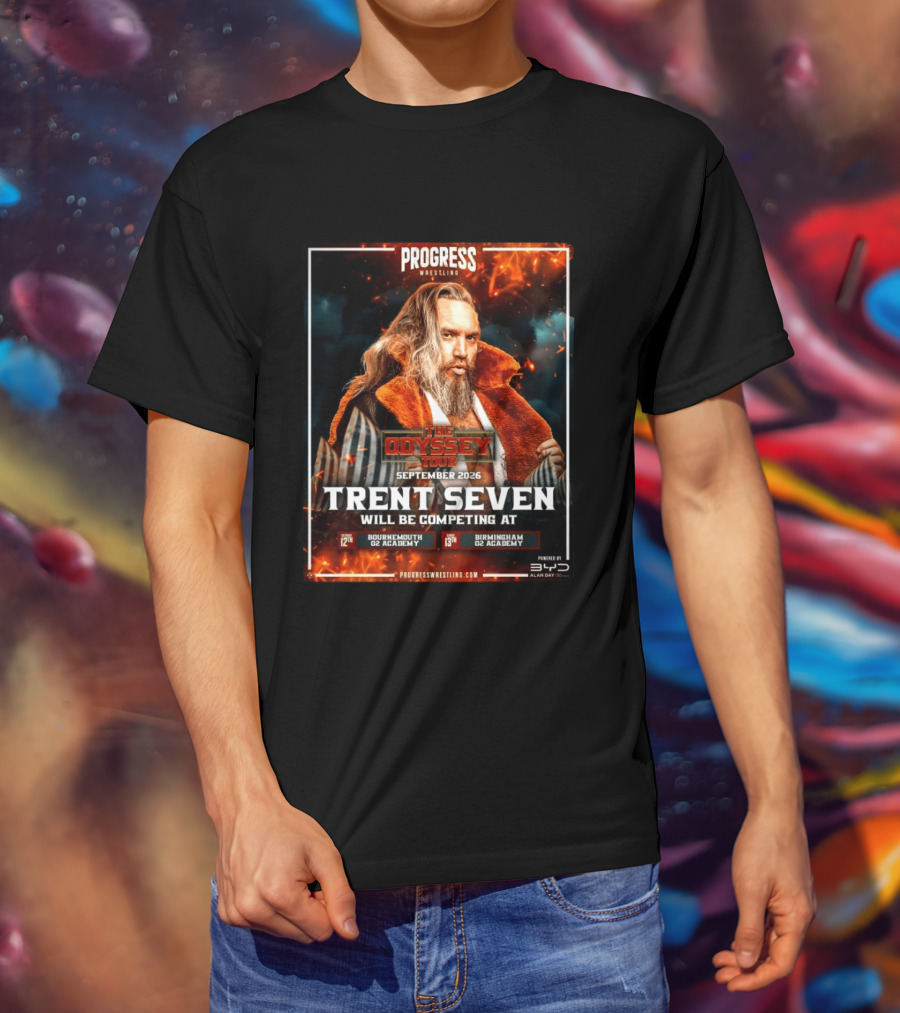 Progress Wrestling Odyssey Tour September 2026 Trent Seven Bournemouth Birmingham O2 Academy T-Shirt