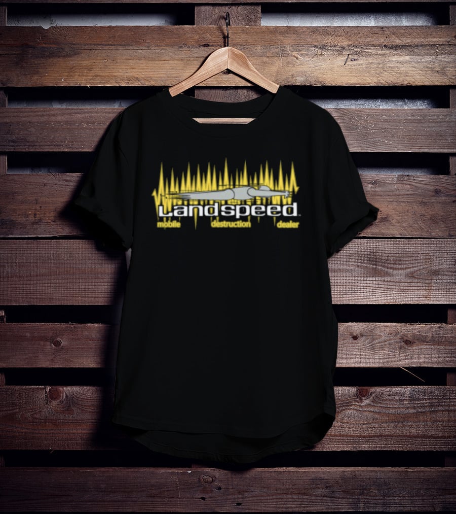 Welcome To Bootville Store Landspeed Yellow Flame Racer T-Shirt