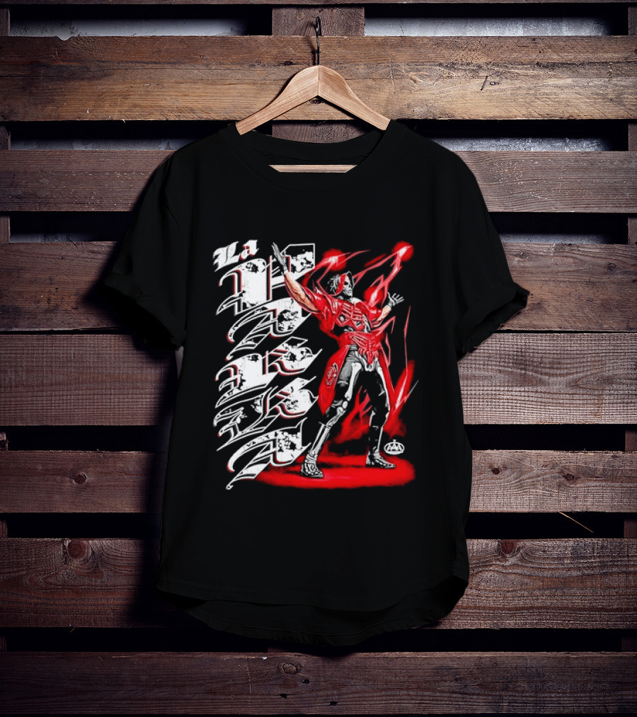 La Parka AAA Lucha Libre Legend Skeleton Warrior Action Hero T-Shirt