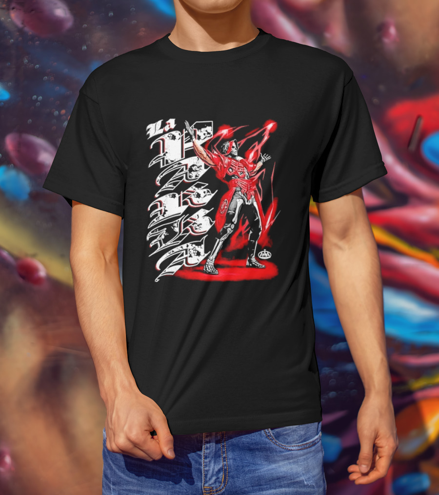 La Parka AAA Lucha Libre Legend Skeleton Warrior Action Hero T-Shirt