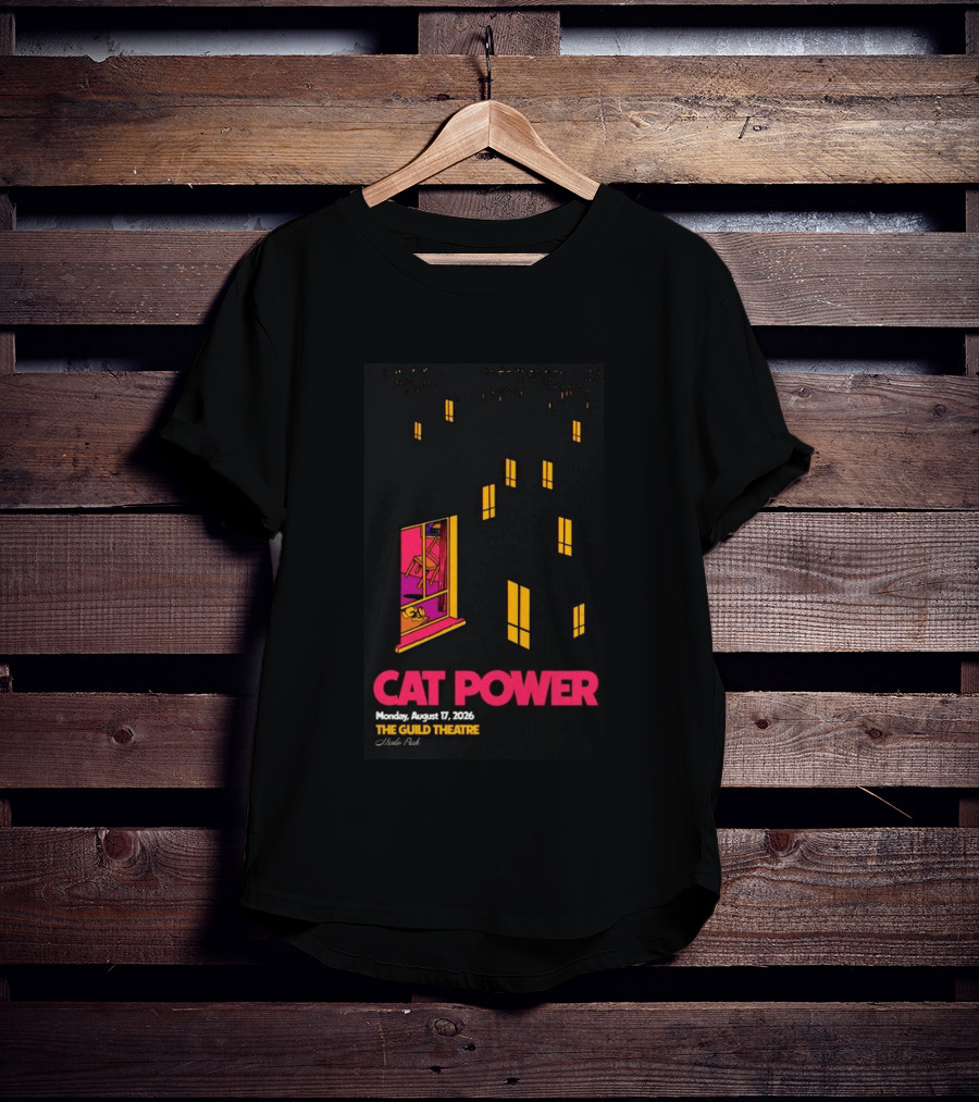 Cat Power Menlo Park August 17 2026 Guild Theatre Concert T-Shirt